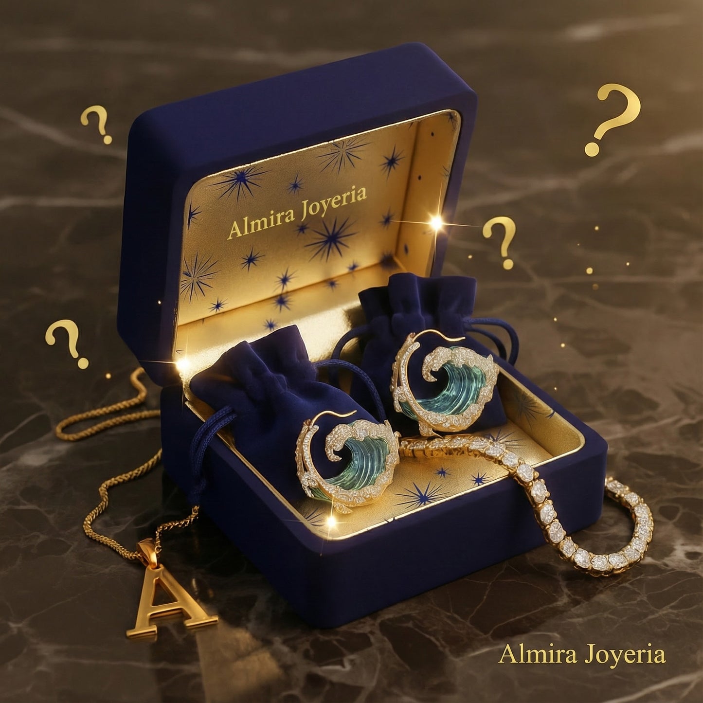 Caja misteriosa Almira | 3 piezas de joyería