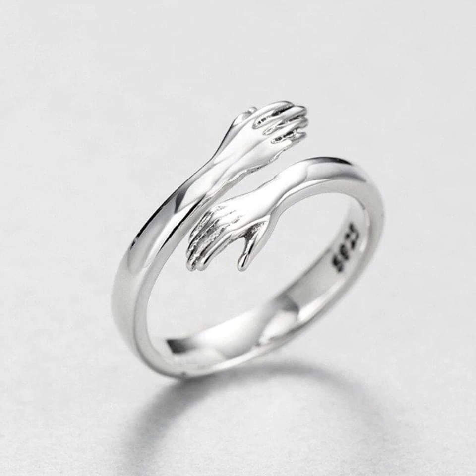 Anillo Abrazo Ajustable de Plata