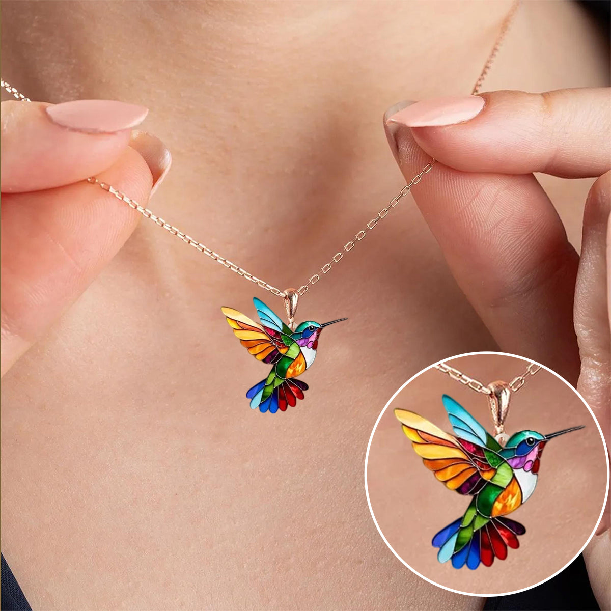 Hermosa Collar de Colibrí con Pendientes de Regalo – Oferta por Tiempo Limitado