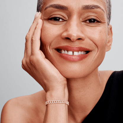 Pulsera Cubana Pave | Oro