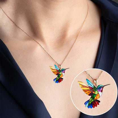 Hermosa Collar de Colibrí con Pendientes de Regalo – Oferta por Tiempo Limitado