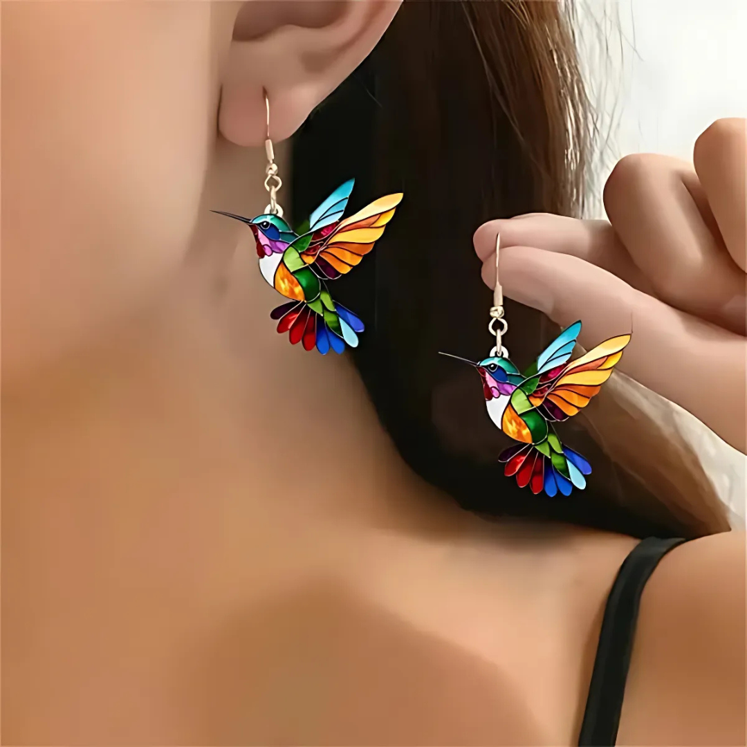Hermosa Collar de Colibrí con Pendientes de Regalo – Oferta por Tiempo Limitado