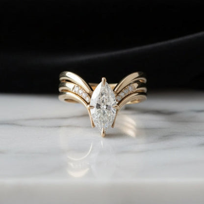 Drop Crown Gold Ring