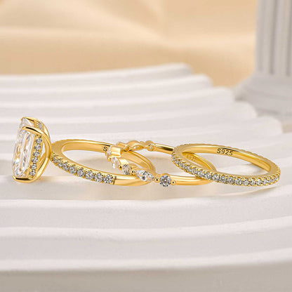 Conjunto de Anillos de Boda Jaily 3PC | Oro