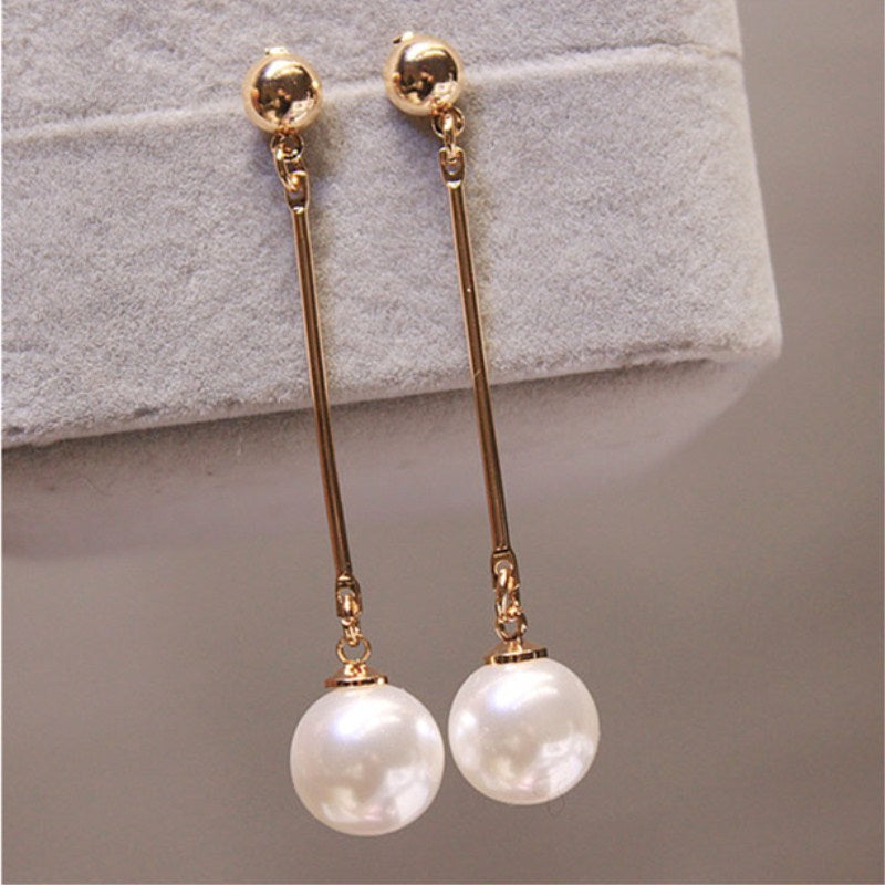 Pendientes colgantes de lujo con perlas especiales hechas a mano