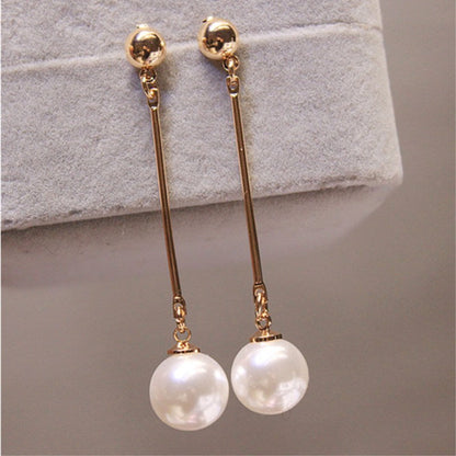 Pendientes colgantes de lujo con perlas especiales hechas a mano