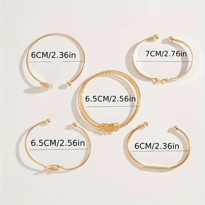 Conjunto de Pulseras de Elegancia Anudada | Oro