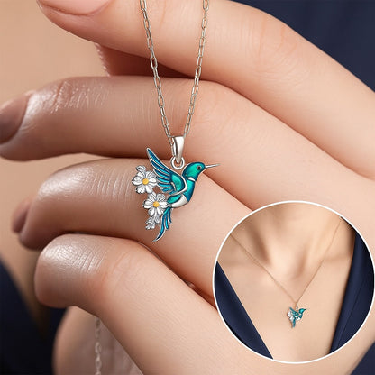 Hermosa Collar de Colibrí con Pendientes de Regalo – Oferta por Tiempo Limitado