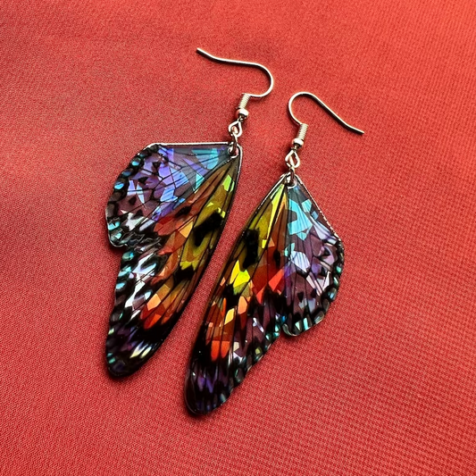Pendientes Vintage de Mariposa con Alas Coloridas