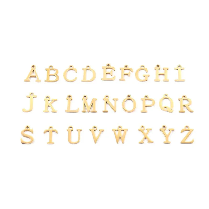 Collar de cadena de clip de papel con inicial y candado circular | Oro