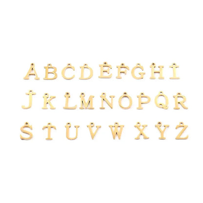 Collar de cadena de clip de papel con inicial y candado circular | Oro